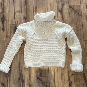 Apiece Apart Wool Cropped Turtleneck